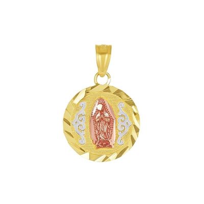 14k Gold Tri-Color Small Our Lady of Guadalupe Medal
