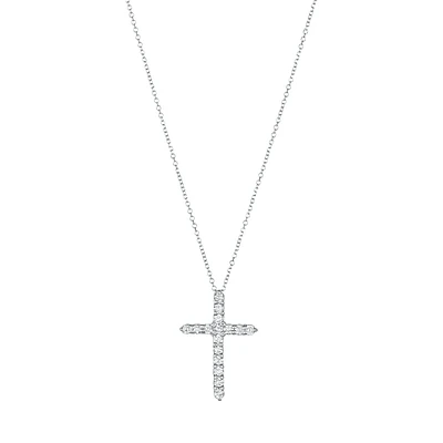 14K Gold Cross Diamond Necklace