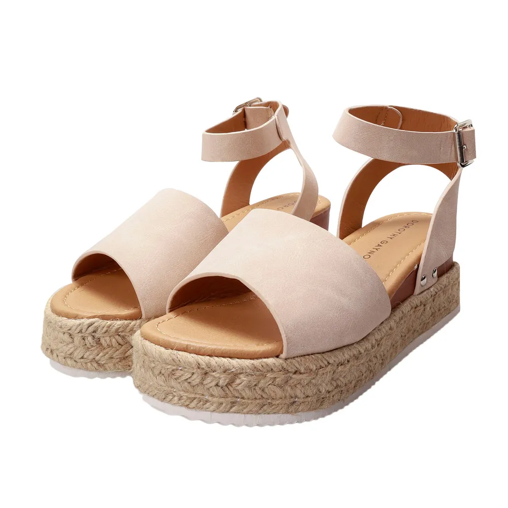 Sandalias confort beige para mujer con plataforma Dorothy Gaynor