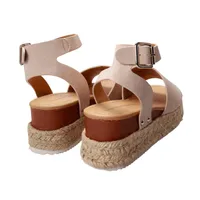 Sandalias confort beige para mujer con plataforma Dorothy Gaynor