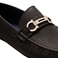 Mocasines negro mate para hombre con hebilla dorada Dorothy Gaynor