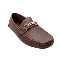 Mocasines color café para hombre con hebilla dorada Dorothy Gaynor