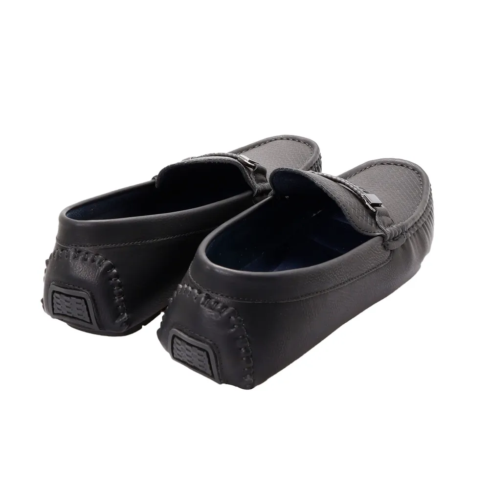 Mocasines negro mate para hombre con cinta trenzada Dorothy Gaynor