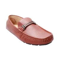 Mocasines color tan para hombre con cinta trenzada Dorothy Gaynor