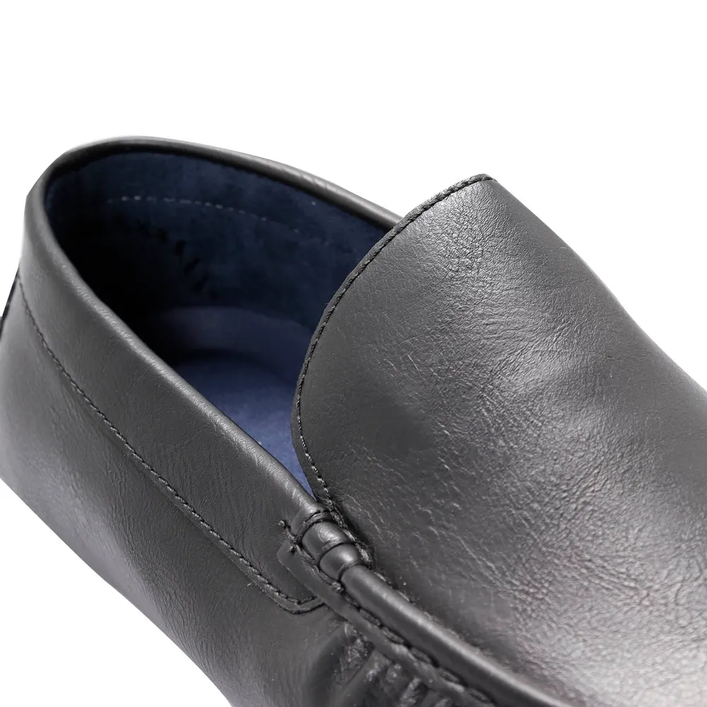 Mocasines color negro liso para hombre Dorothy Gaynor