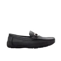 Mocasines color negro para hombre con textura safiano Dorothy Gaynor