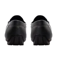 Mocasines color negro para hombre con textura safiano Dorothy Gaynor