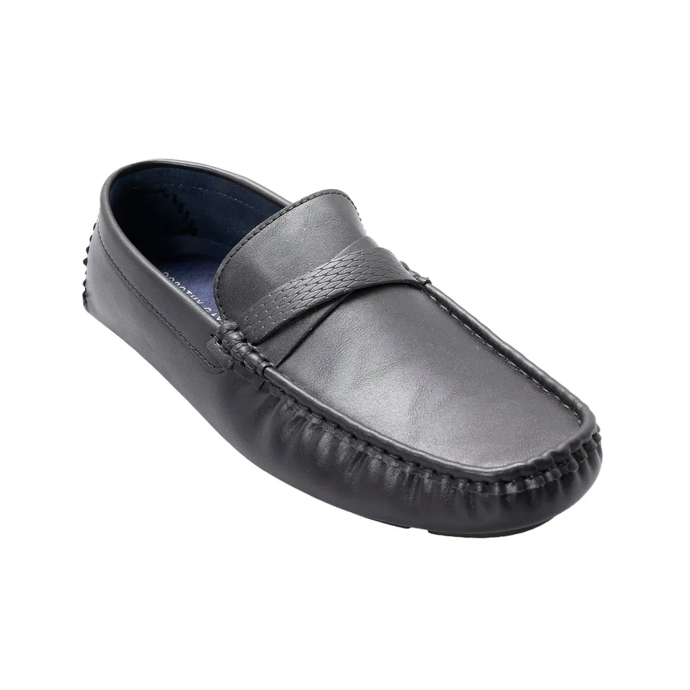 Mocasines color negro para hombre con tiras cruzadas Dorothy Gaynor