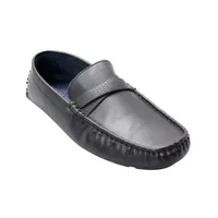 Mocasines color negro para hombre con tiras cruzadas Dorothy Gaynor