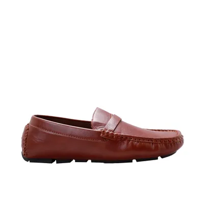 Mocasines color cognac para hombre con tiras cruzadas Dorothy Gaynor