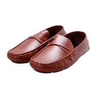 Mocasines color cognac para hombre con tiras cruzadas Dorothy Gaynor