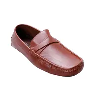 Mocasines color cognac para hombre con tiras cruzadas Dorothy Gaynor