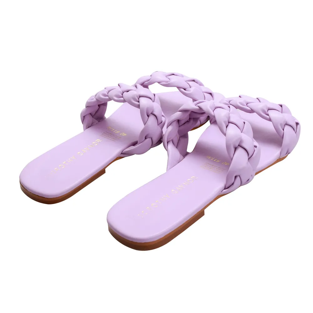 Sandalias Mule color lila para mujer con punta cuadrada Dorothy Gaynor