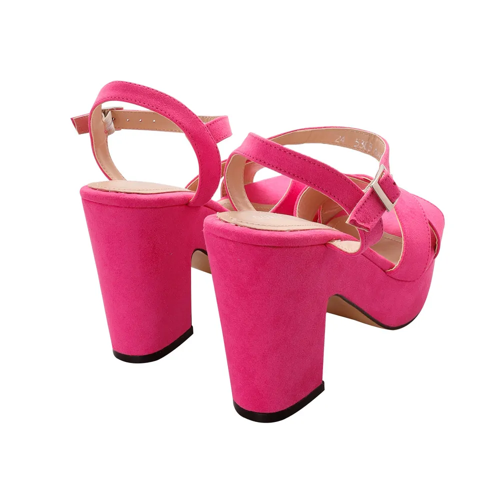 Sandalias Dorothy color rosa plataforma