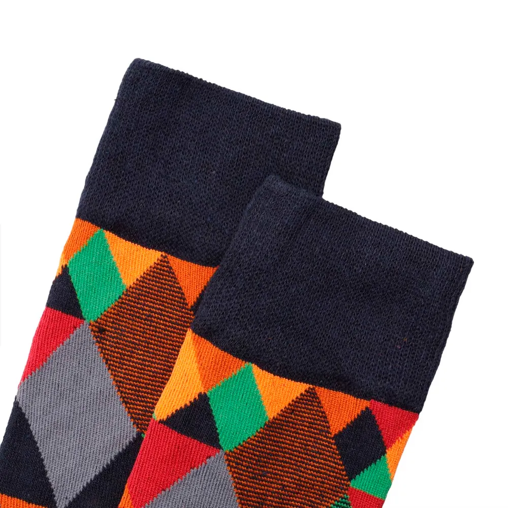 Calcetines rombos multicolor