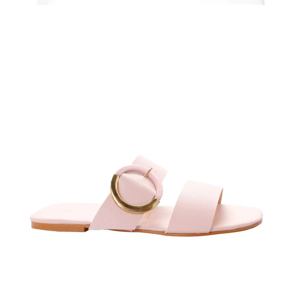 Sandalias Sara color rosa con hebilla lateral