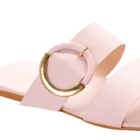 Sandalias Sara color rosa con hebilla lateral