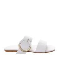 Sandalias Sara color blanco con hebilla lateral