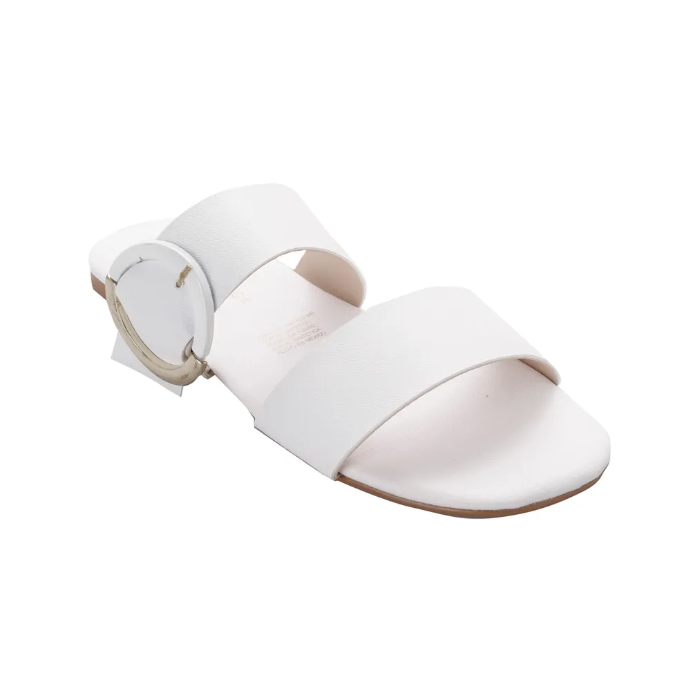 Sandalias Sara color blanco con hebilla lateral