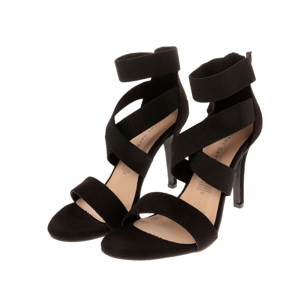 Sandalias Angelina color negro con ajuste de resortes