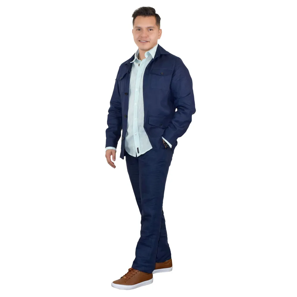 Traje color azul marino Slim Fit