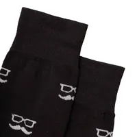 Calcetines mostacho y lentes color oxford