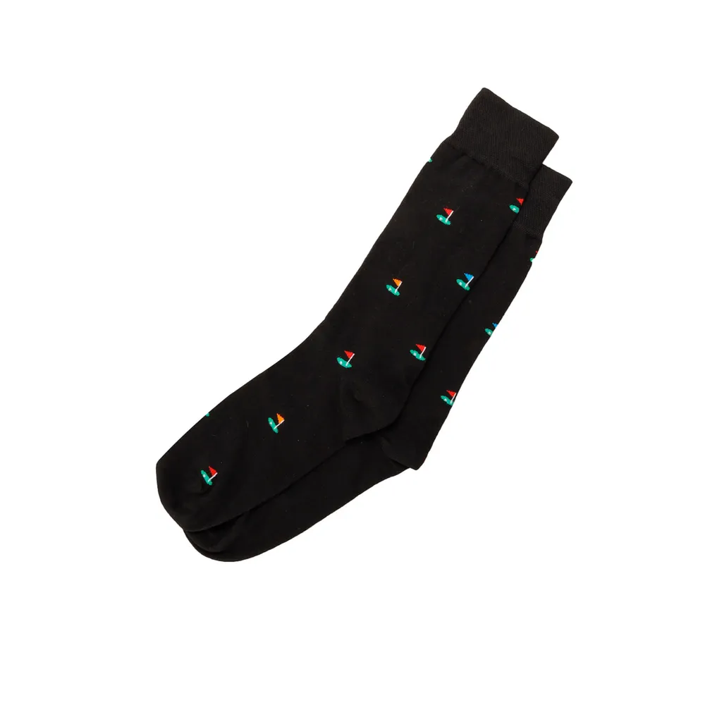 Calcetines banderas de golf color negro