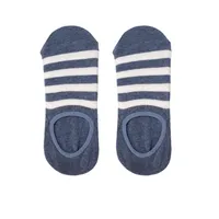 Footies color azul con rayas blancas