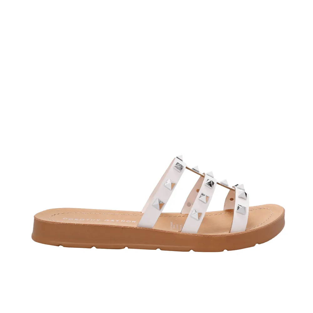 Sandalias Mariel color blanco con estoperoles