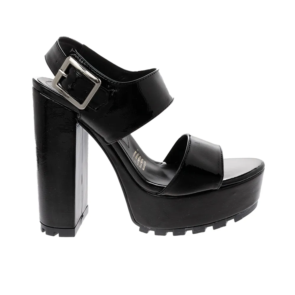 Sandalias Ariana color negro con doble plataforma