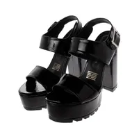 Sandalias Ariana color negro con doble plataforma