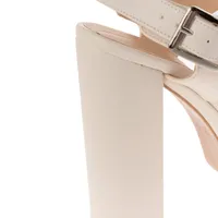 Sandalias Ariana color blanco con doble plataforma