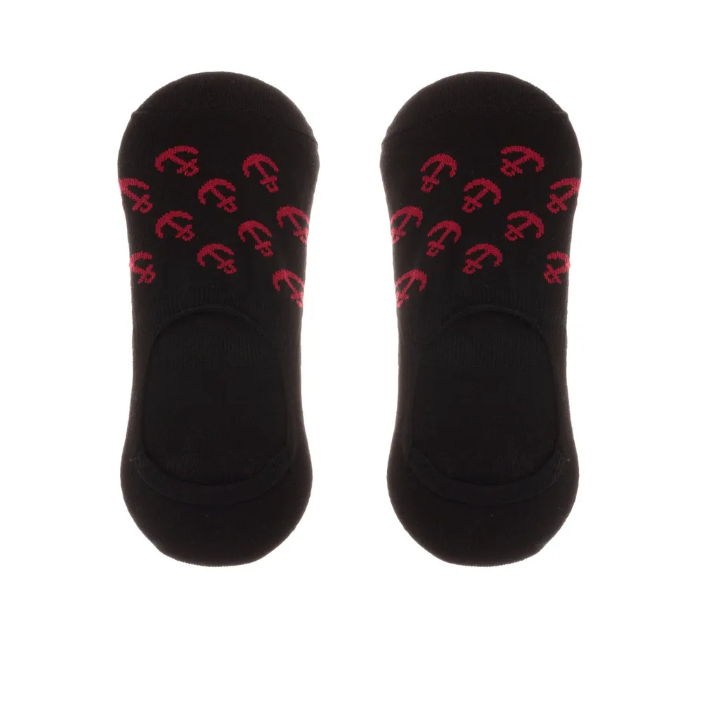 Footies Robert color negro con anclas rojas