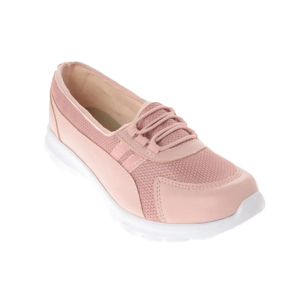 Tenis confort Esmeralda color rosa con ajuste de resorte