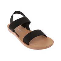 Sandalias Mariel color negro con ajuste de resorte