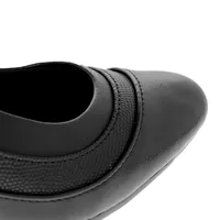 Zapatilla Kate color negro confort y con tacón cuadrado