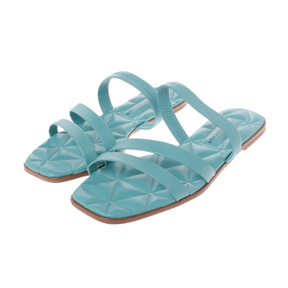 Sandalias Paulette color azul cielo acojinadas