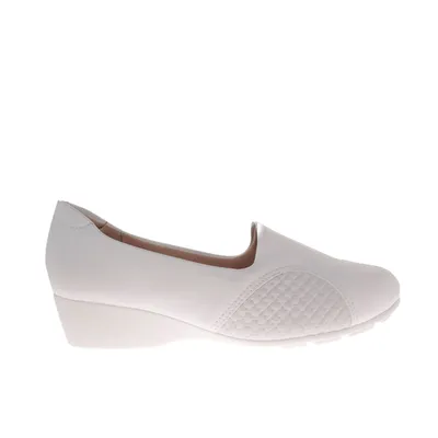 Zapato Auro color blanco confort con tacón de puente