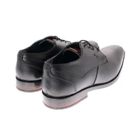 Zapatos Axel color negro de piel con detalle perforado