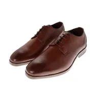 Zapatos Axel color cognac de piel con detalle perforado