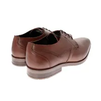 Zapatos Axel color cognac de piel con detalle perforado