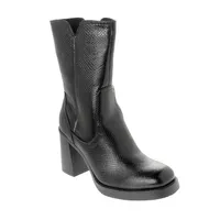 Botas Catherine color negro con textura snake