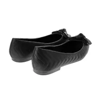 Balerina Miley color negro con detalle perforado