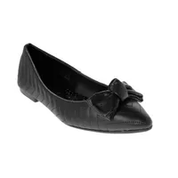 Balerina Miley color negro con detalle perforado