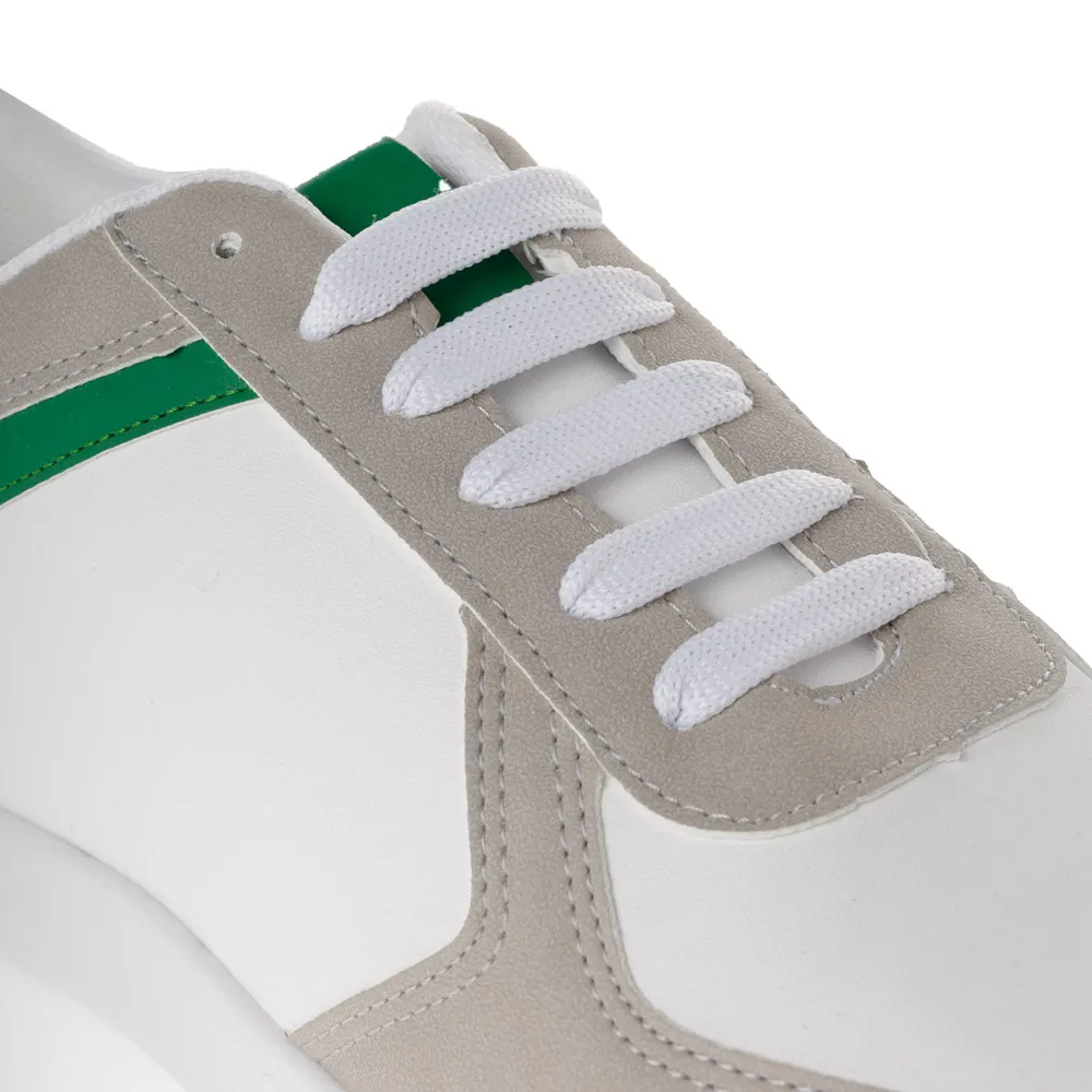 Tenis Iker color blanco con detalle en verde