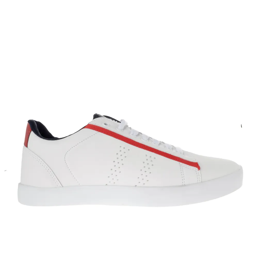 Tenis Iker color blanco con detalle rojo