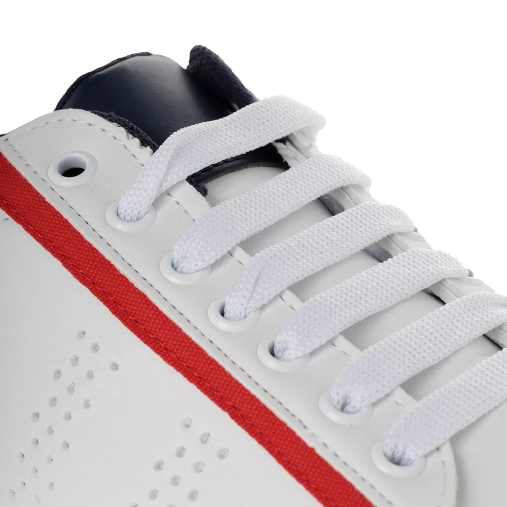 Tenis Iker color blanco con detalle rojo