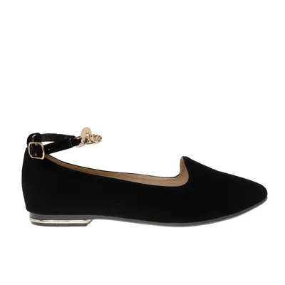 Balerina Lindsay color negro con cadena en hebilla ajustable