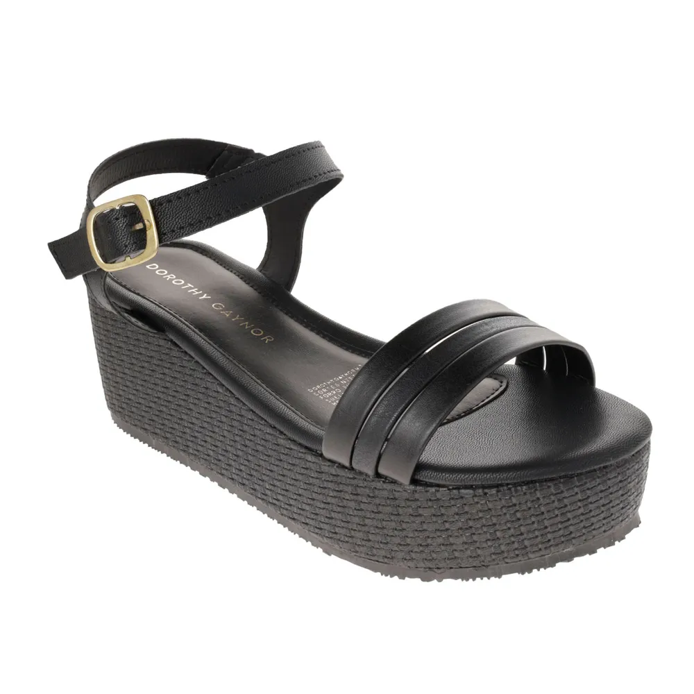 Sandalias Dalia color negro con plataforma