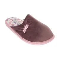 Pantufla Loly color rosa con estampado de flor